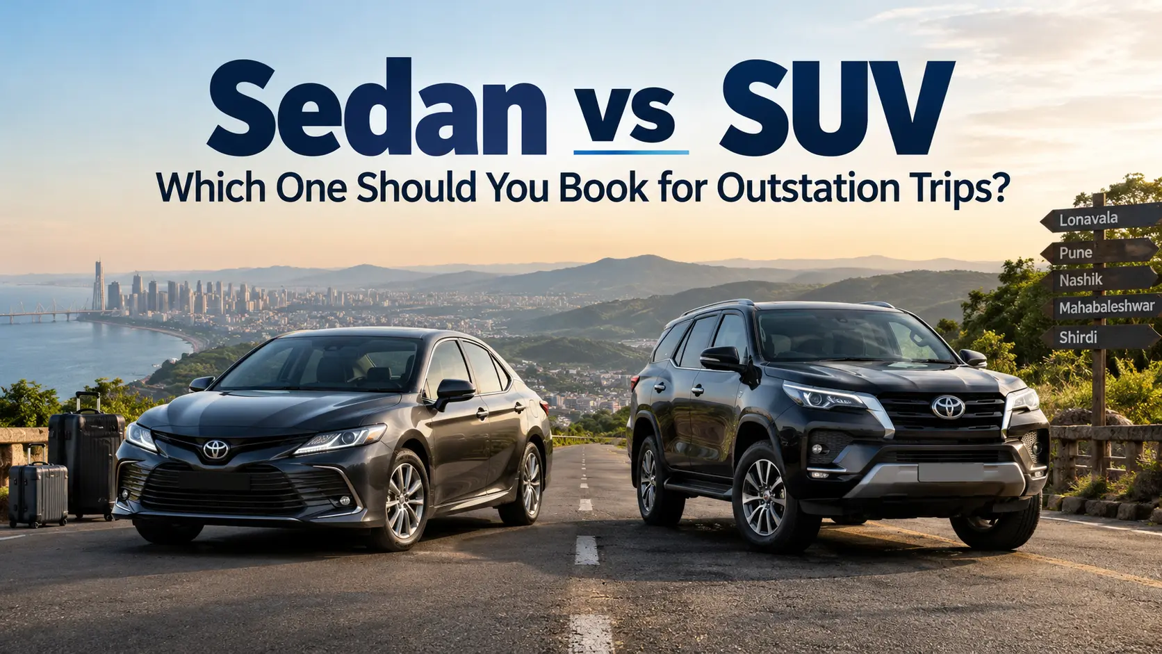 Sedan vs SUV Which One Should You Book for Mumbai Outstation Trips